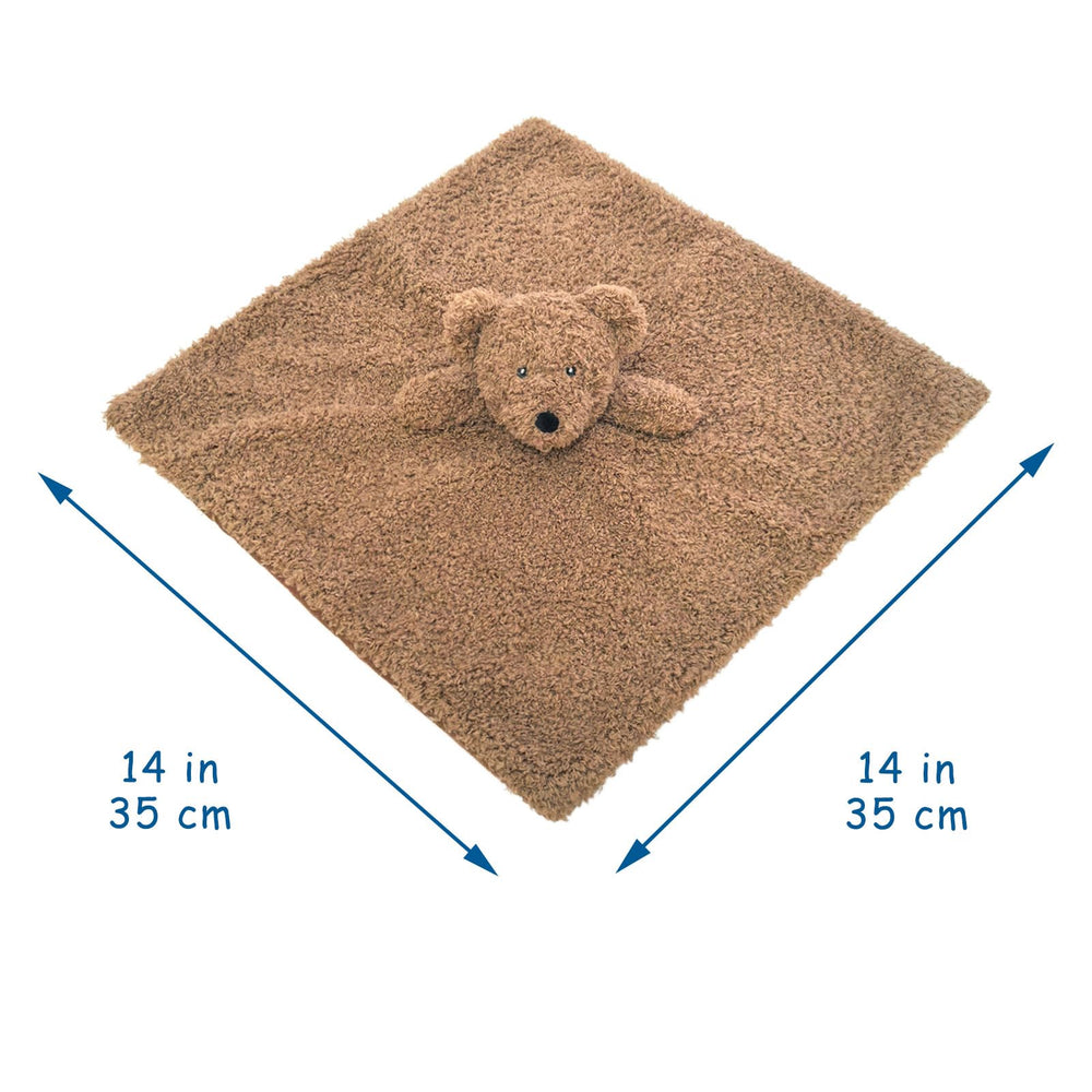 Doindute teddy-bear-lovie-blanket soft plush fabric highlighting cozy texture for cuddling