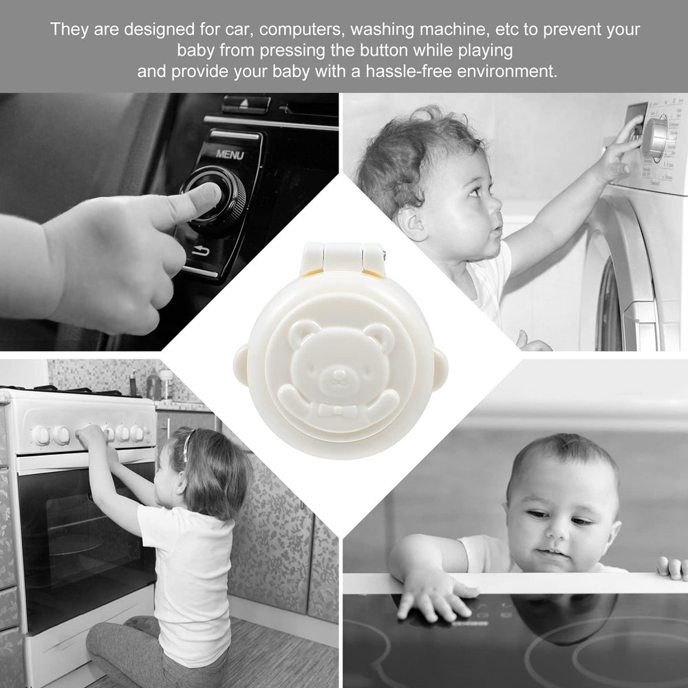 DOITOOL button cover on washing machine for safer, kid-friendly usage.