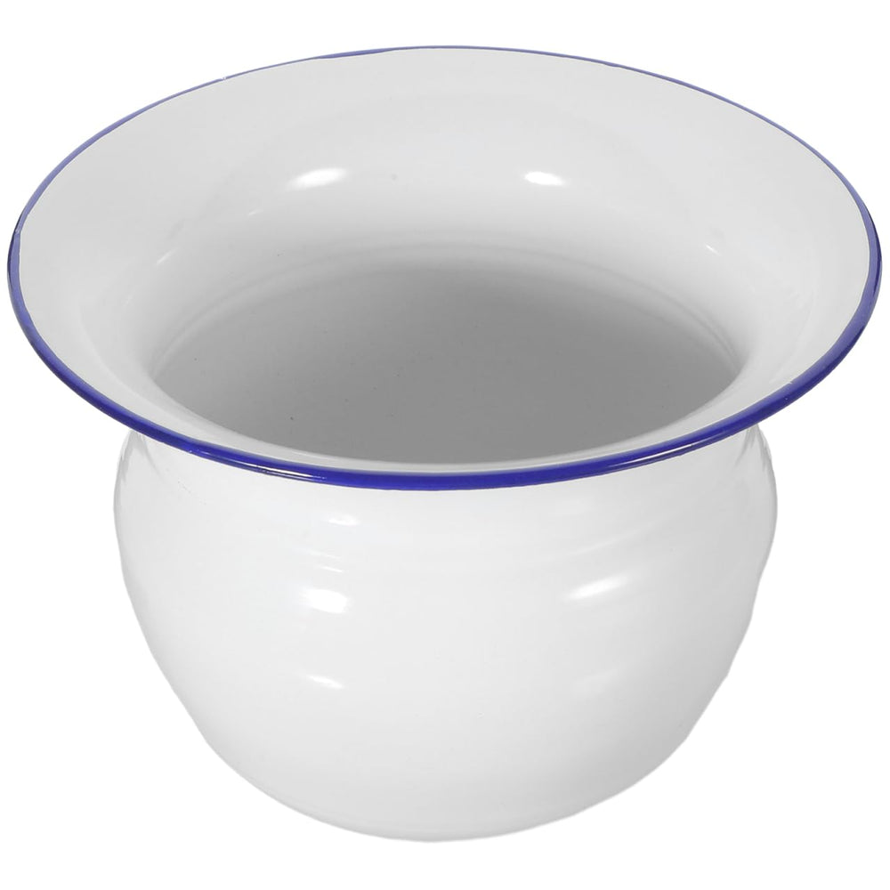 DOITOOL chamber pot close-up shows enamel finish for durability and easy cleaning.