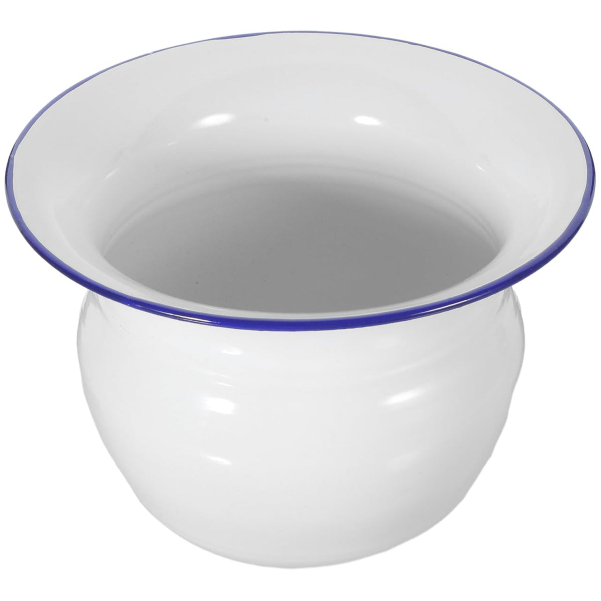 DOITOOL chamber pot close-up shows enamel finish for durability and easy cleaning.