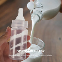 DOITOOL disposable baby bottles nipple design mimics natural feeding for comfortable latch.