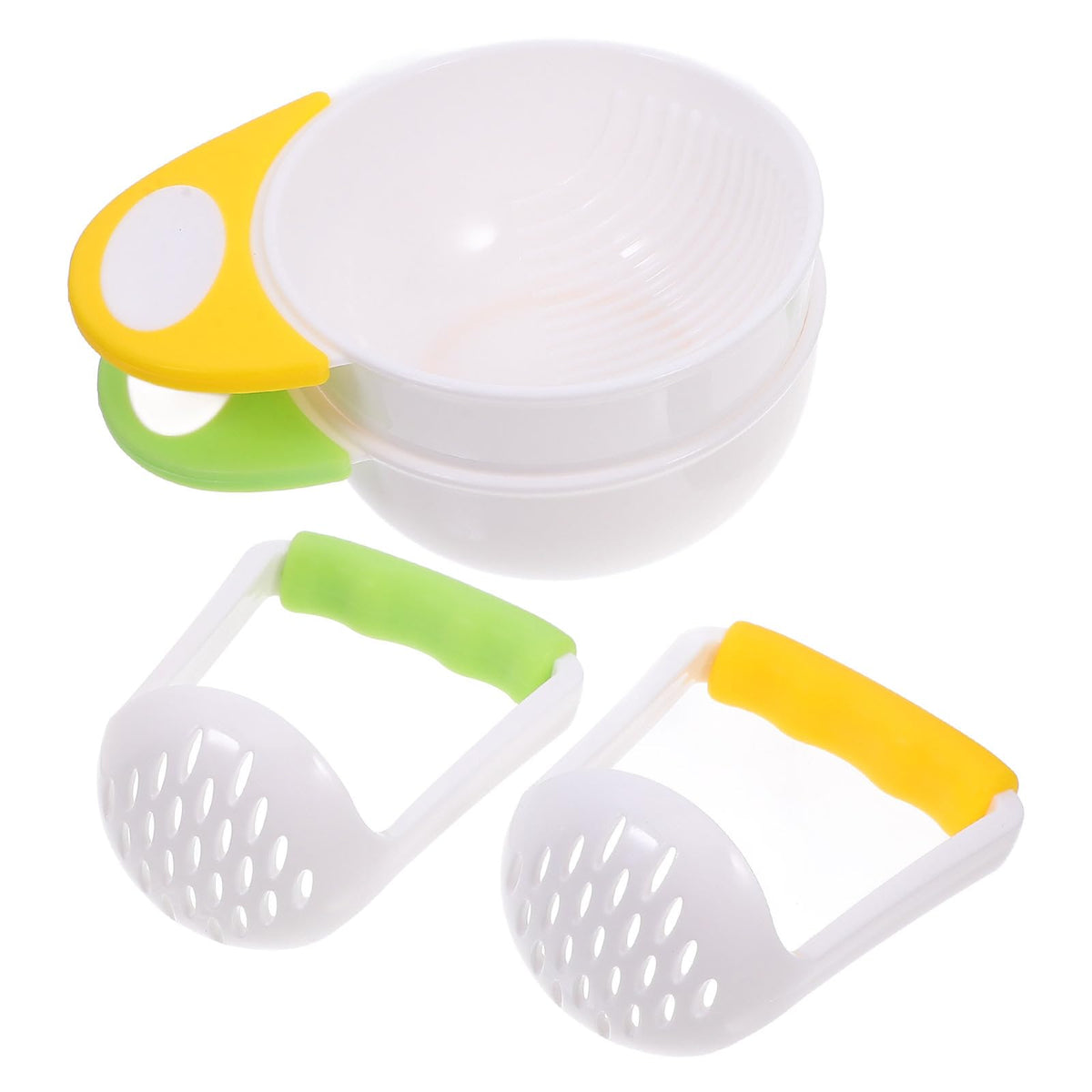 DOITOOL Mash and Serve Bowl assembly shows compact two-set design for home use.