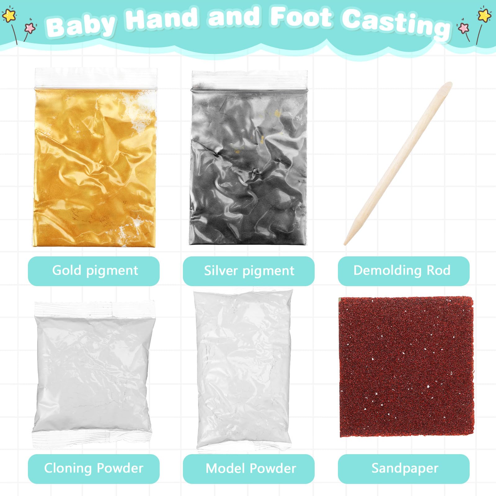 DOITOOL mixing bowl and sticks support easy clay preparation for imprints