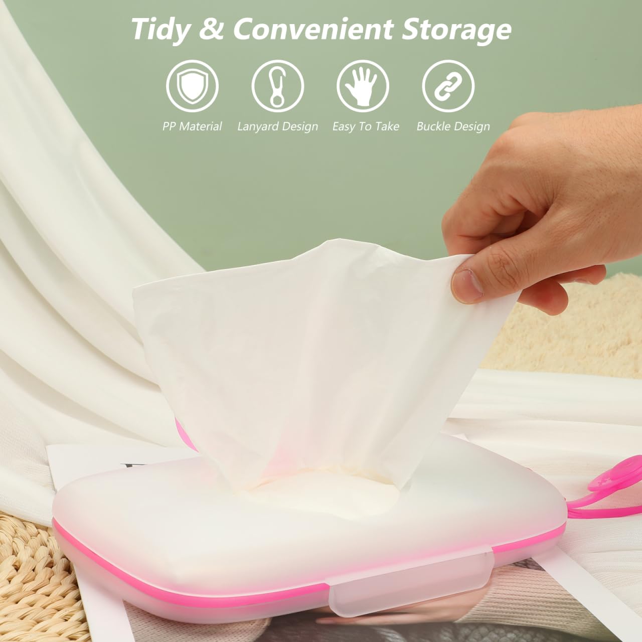 DOITOOL one-hand-wipes-dispenser promotes quick, effortless access