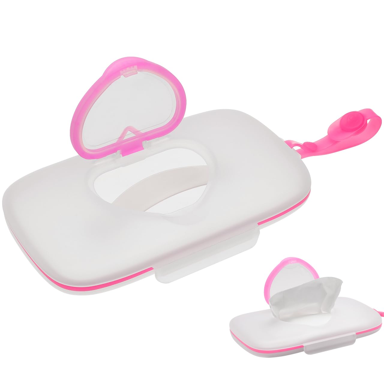 DOITOOL travel wipes dispenser with open button enables one-handed use on the go