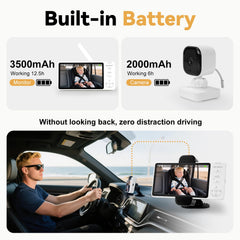Doktorbaby backseat monitor view highlights child seating area for quick checks without turning around