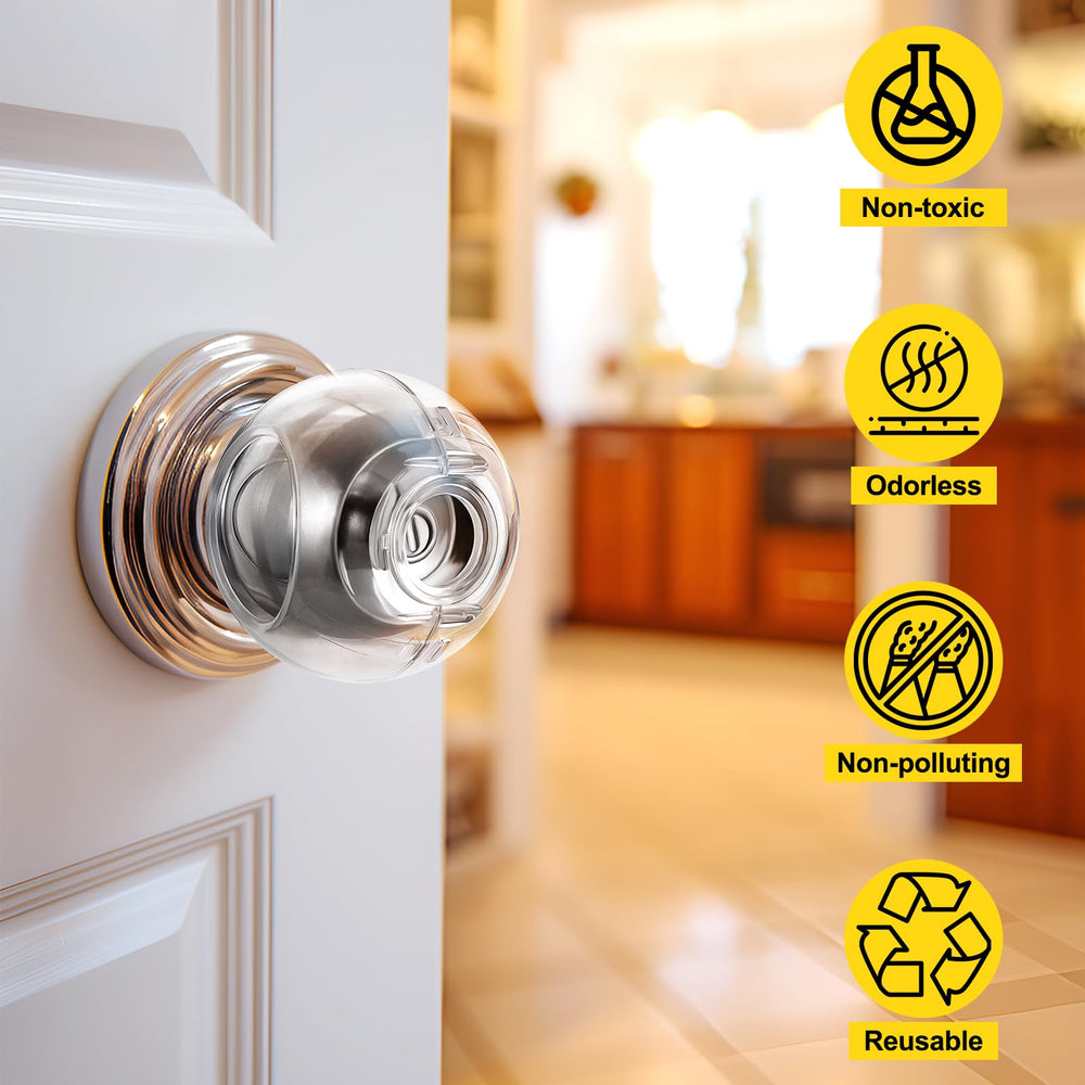 Doktorbaby door knob cover suited for kitchens and living rooms to boost safety.