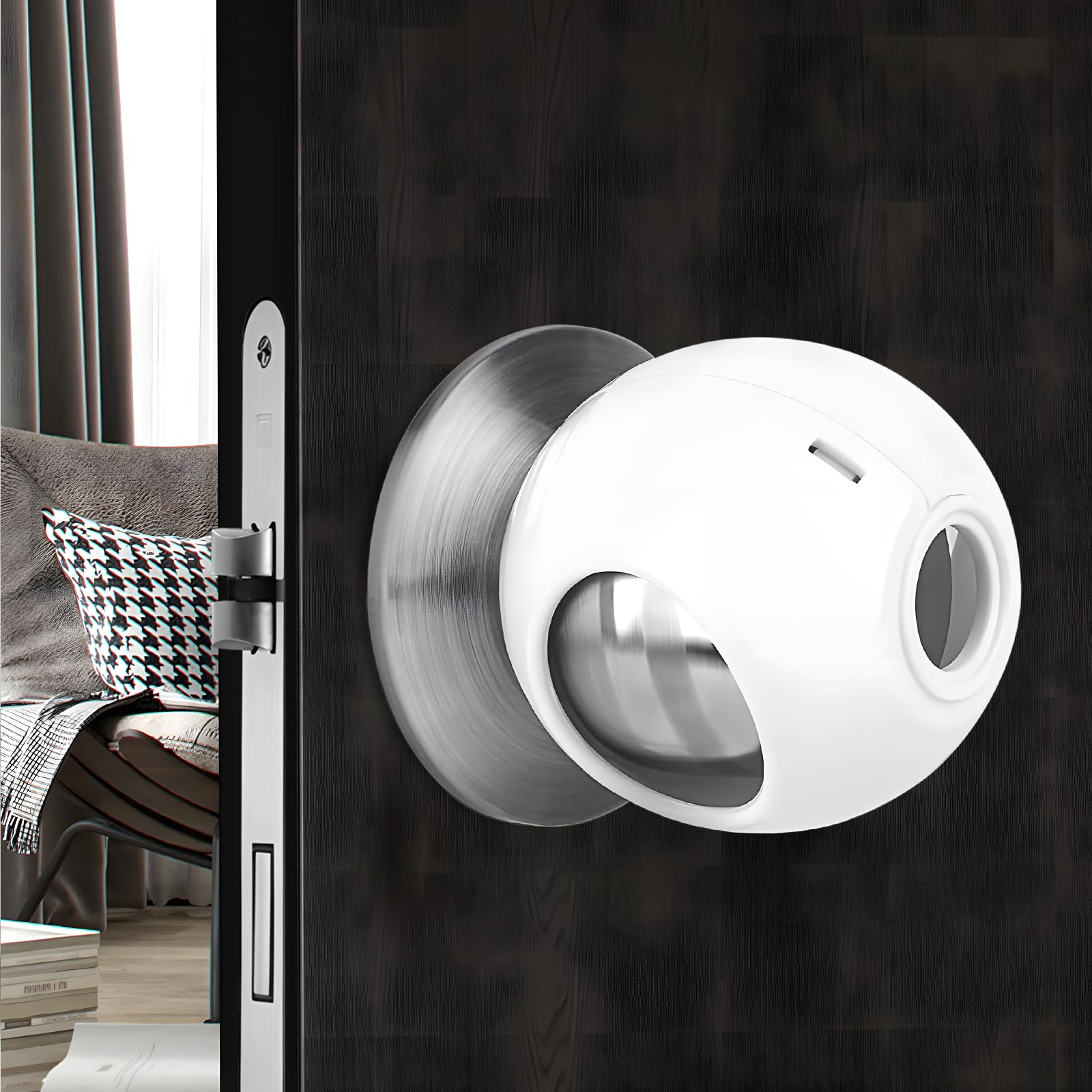 DoktorBaby large door knob cover 4-pack protects doors from curious kids.