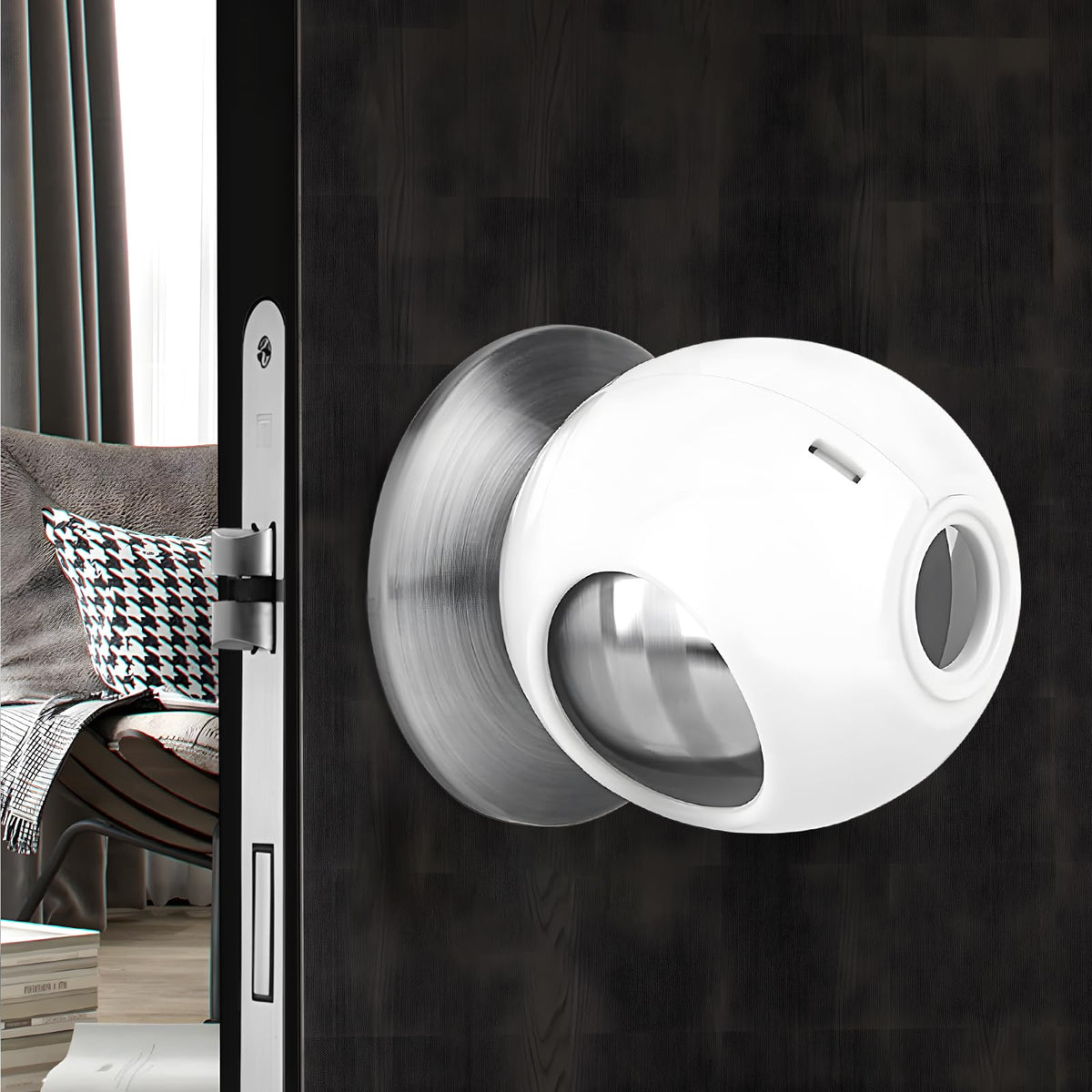 DoktorBaby large door knob cover 4-pack protects doors from curious kids.