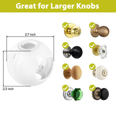 DoktorBaby large-knob coverage fits 2.7-inch knobs for safety.