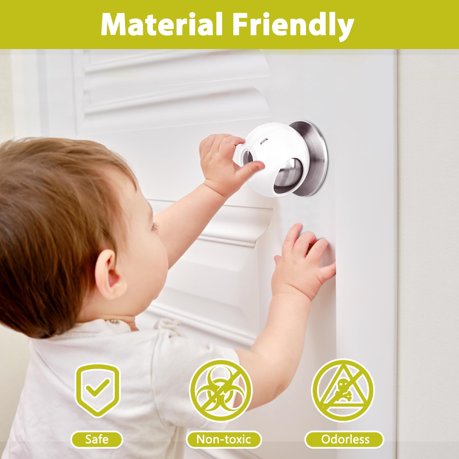 DoktorBaby reusable baby-proof door knob cover supports long-term use across rooms.
