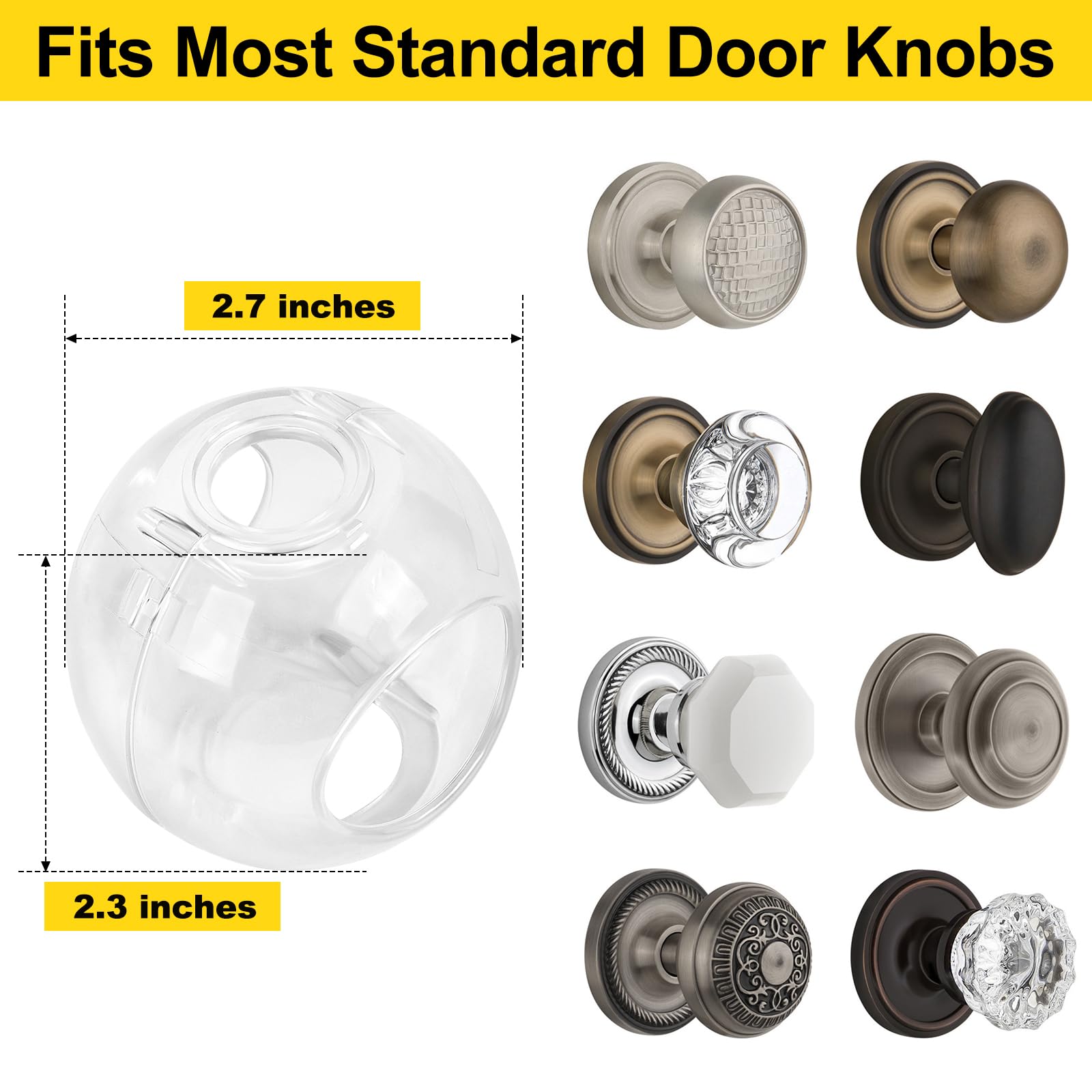 Doktorbaby standard size 2-7x2-3 inch cover fits most spherical knobs.