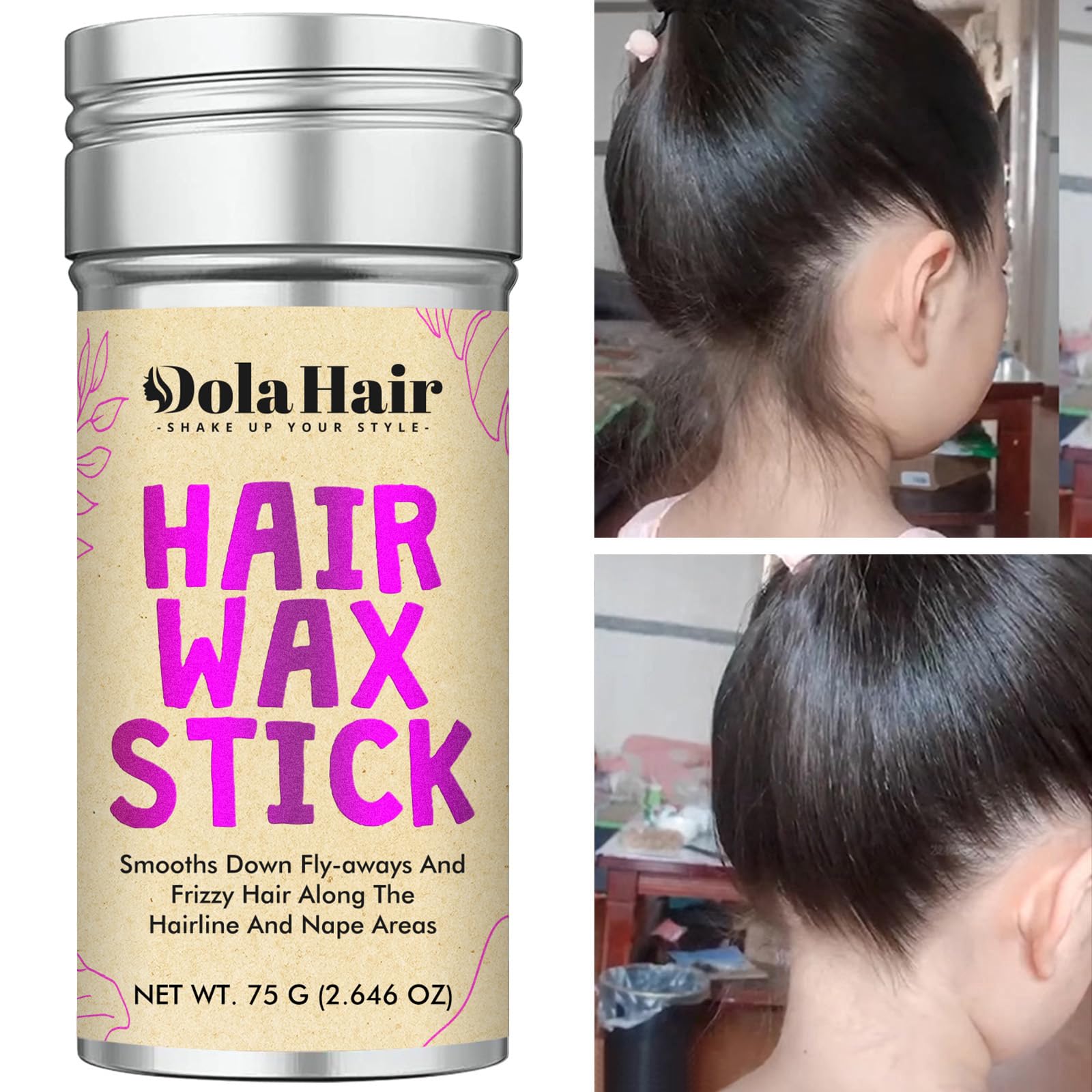 Dolahair colorful elastic hair bands add vibrant color and hold.