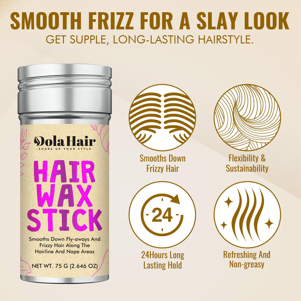 Dolahair flyaway control close-up showcases frizz-taming detail.