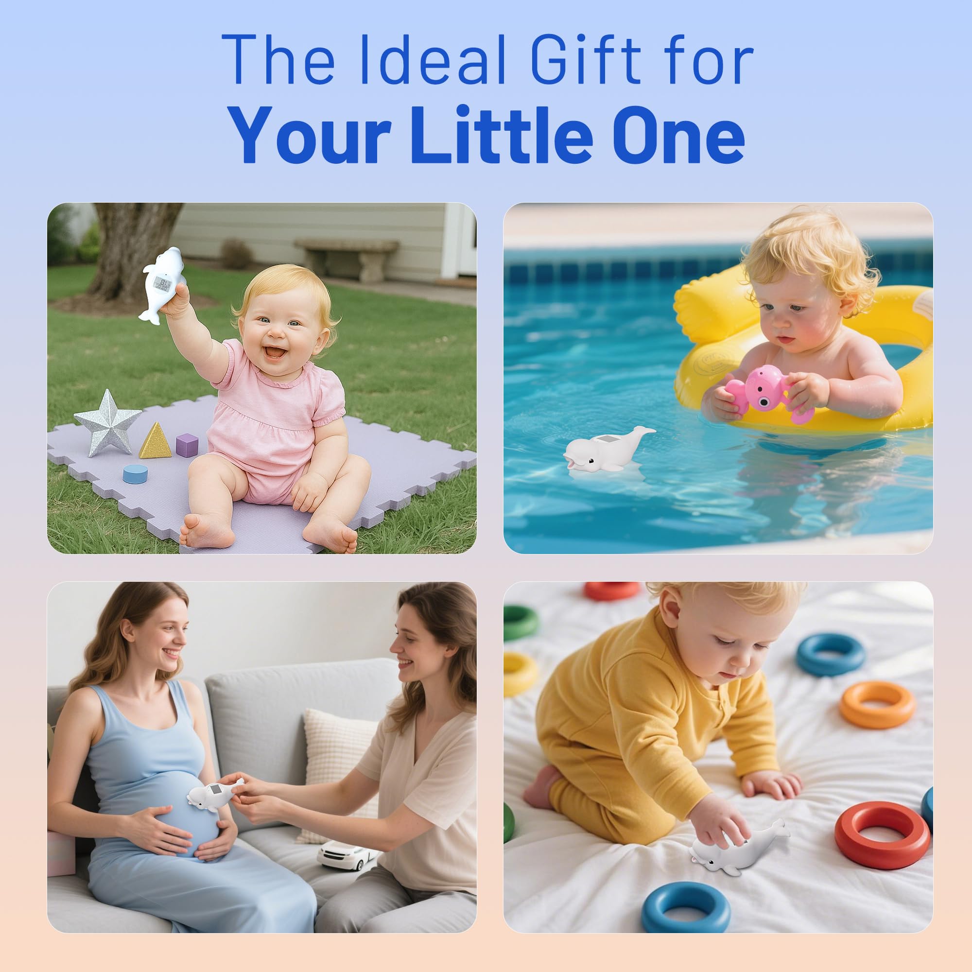 Doli Yearning floating thermometer doubles as a playful bath toy