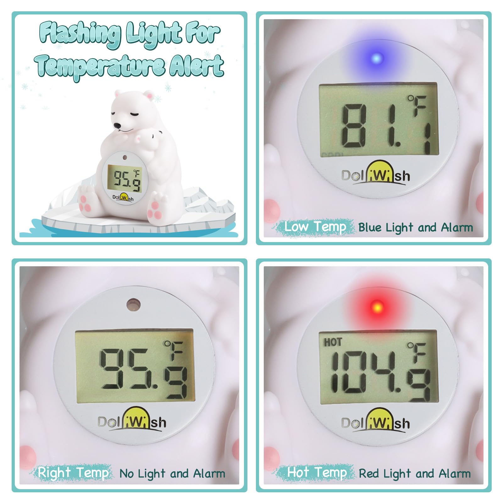 DoliWish BPA-free materials ensure a safe bath toy for baby.