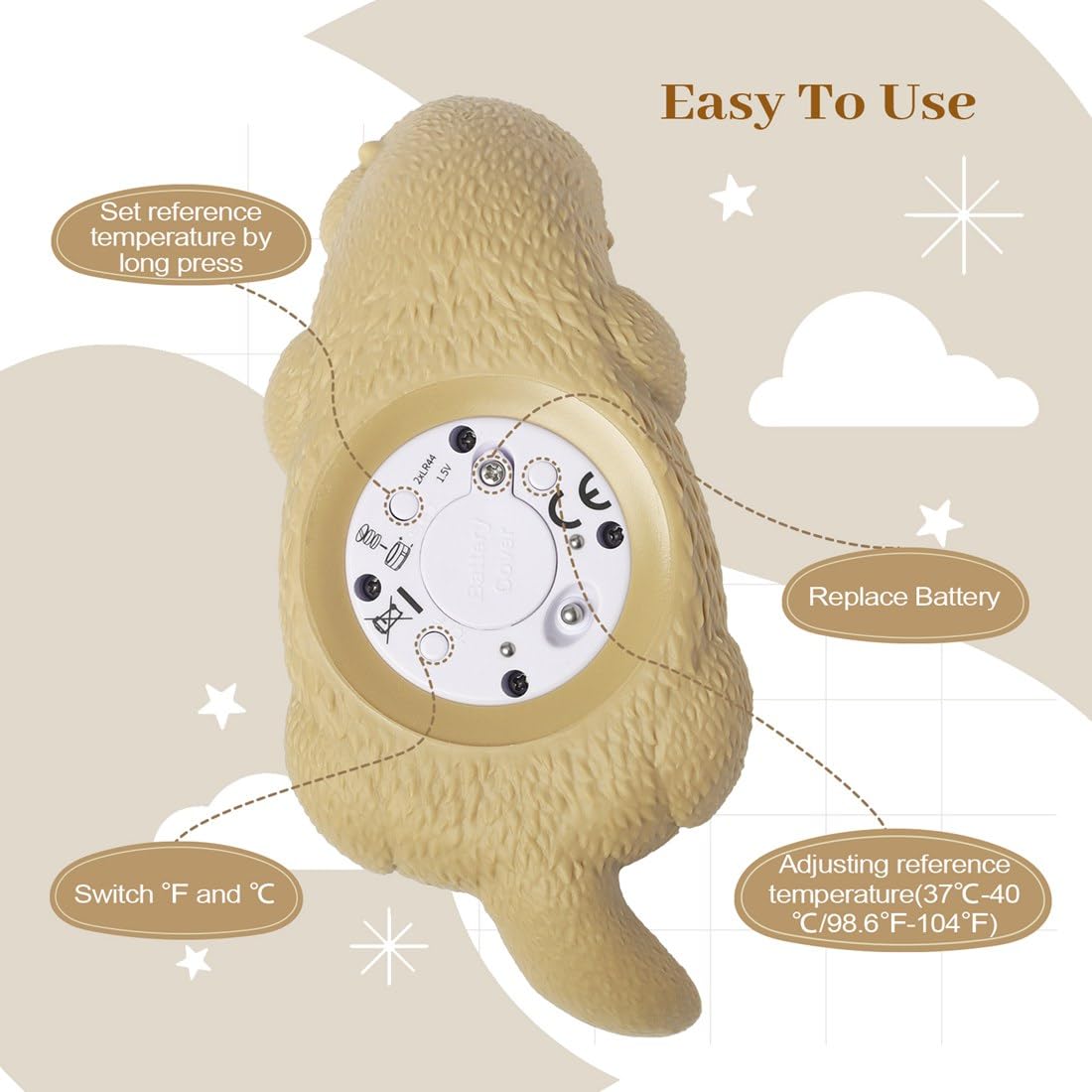 DoliWish color-alert temperature signals easy bath-water adjustments