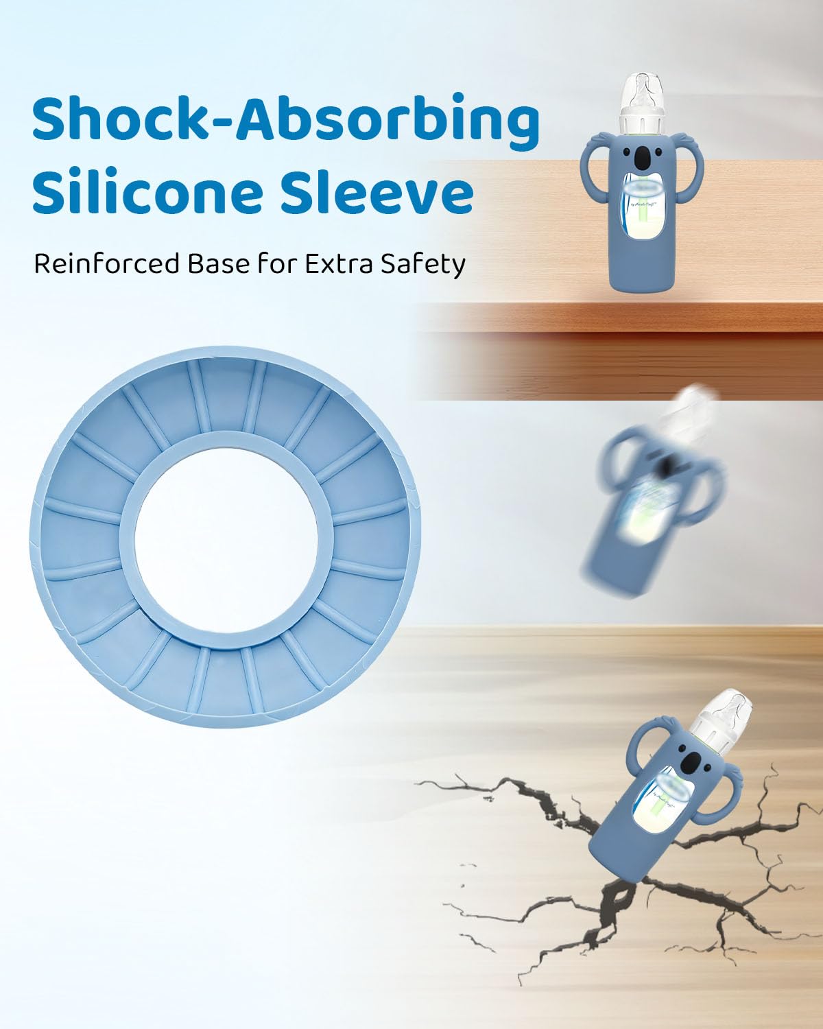 Dolreme sleeve thick base protection cushions glass bottle drops.