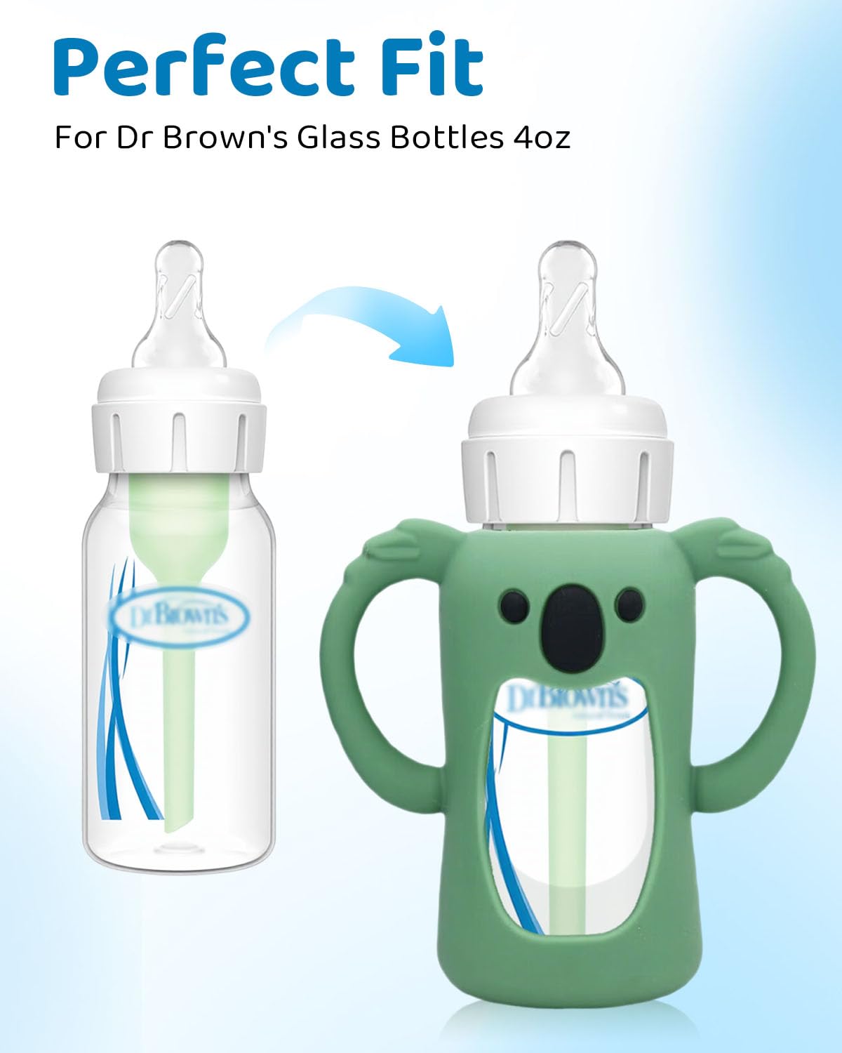 Dolreme Dr. Brown's 4oz sleeve with easy grip handles for small hands