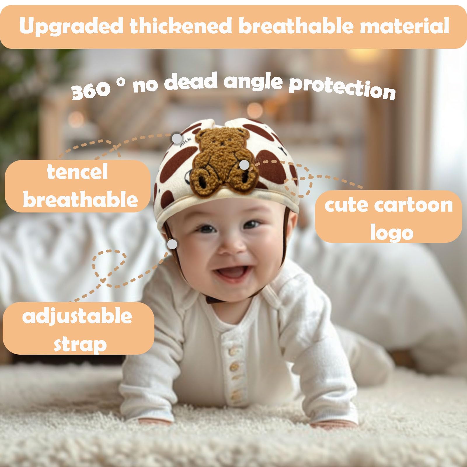Domayllay Little Tiger helmet washable materials simplify cleaning after outings