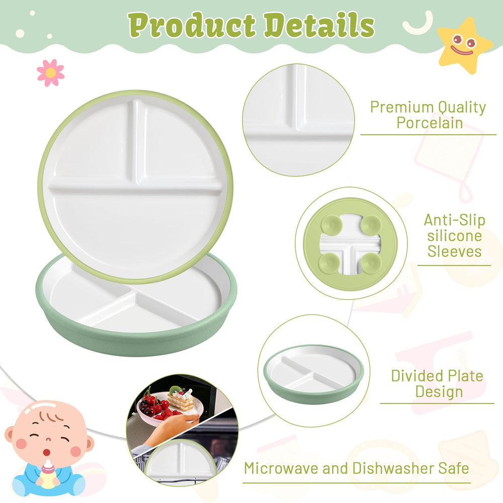 Domensi bright color options engage kids and make mealtimes more enjoyable.