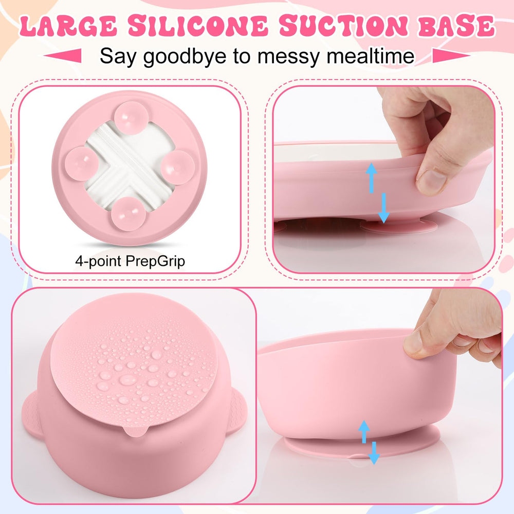 Domensi divided plate bottom view shows secure suction and easy gripping