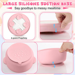 Domensi divided plate bottom view shows secure suction and easy gripping