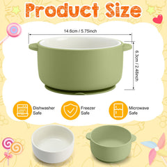 Domensi bowls with silicone shell attached provide stable dining