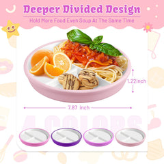 Domensi divided porcelain plate shows sections for balanced meals and easier portioning.
