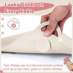 Domensi placemat rolled in storage bag for on-the-go dining.
