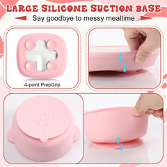 Domensi silicone sleeve bowl with anti-slip design for stability