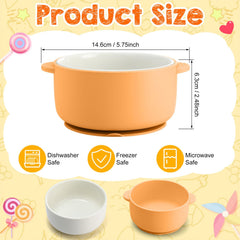 Domensi silicone sleeve suction base closeup shows anti-slip grip for stable meals.