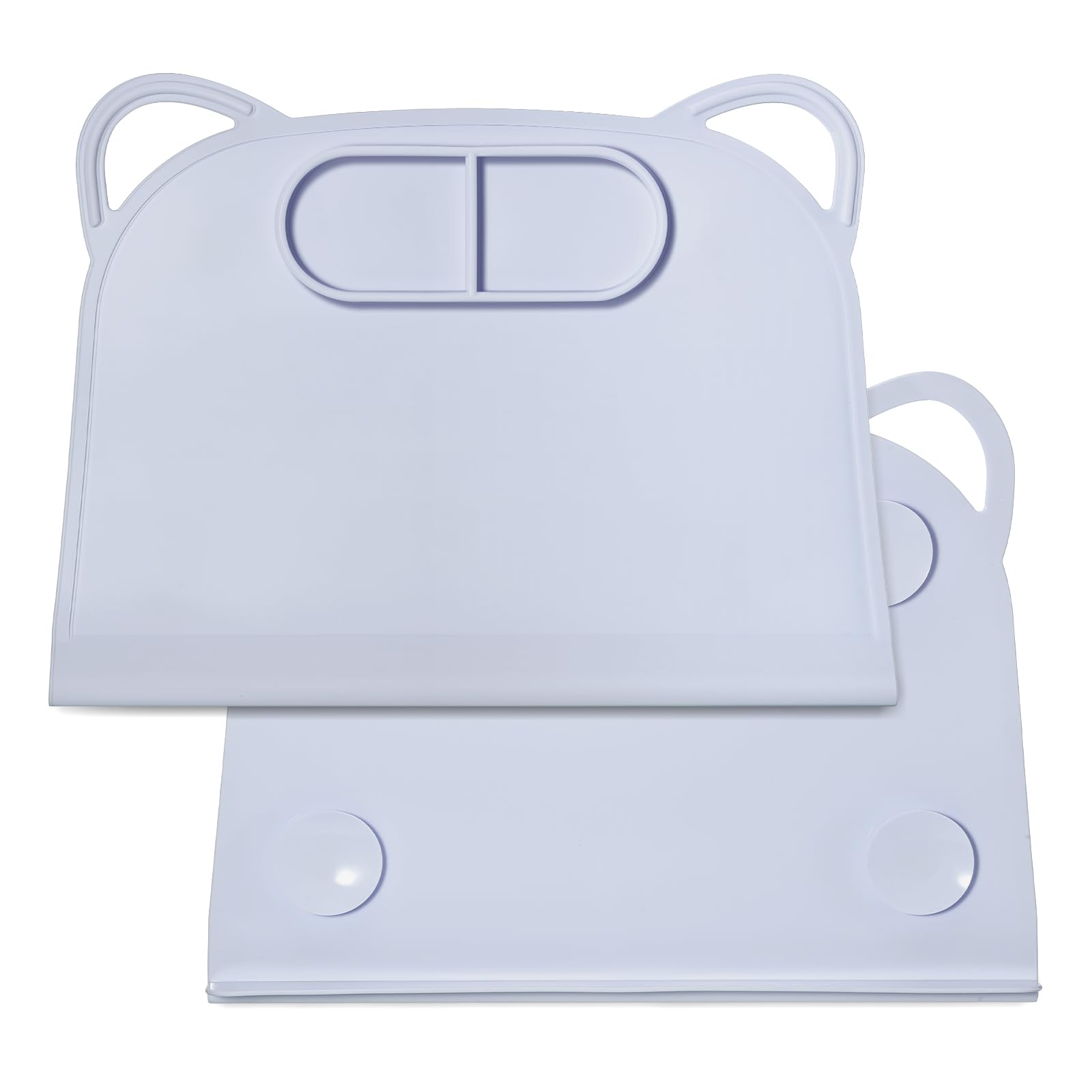 Domensi silicone suction placemat blue on-table holds meals securely for mess-free dining.