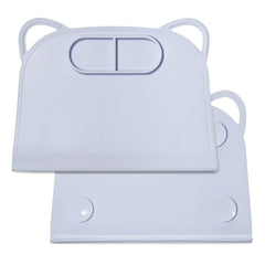 Domensi silicone suction placemat blue on-table holds meals securely for mess-free dining.