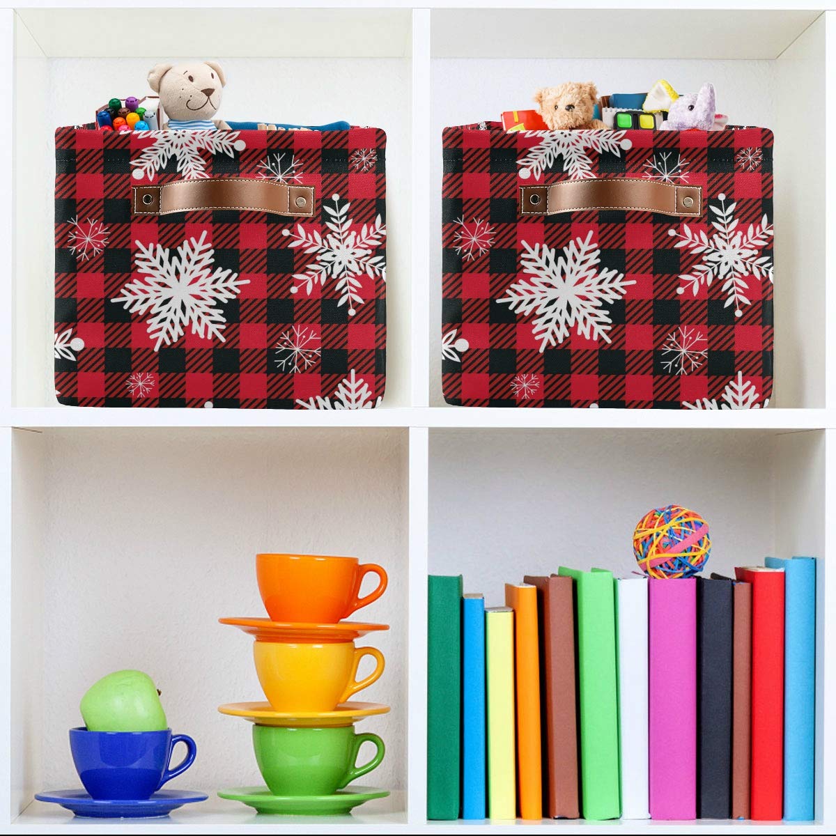 DOMIKING Christmas storage bin ideal for nursery, laundry, books, or gift baskets.