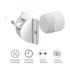 DOMILE adhesive installation tool shows easy no drill setup