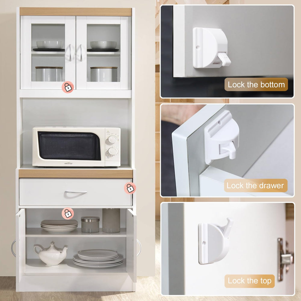 DOMILE invisible design lock on cabinet blends with decor