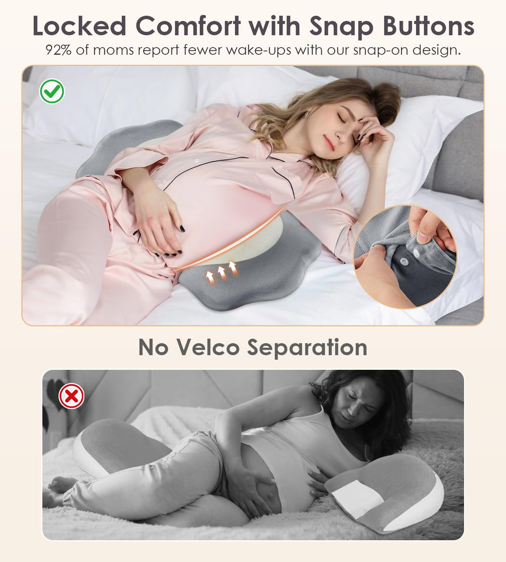DONAMA adjustable width with extendable sides fits changing belly shape for comfort.