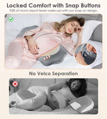 DONAMA adjustable width with extendable sides fits changing belly shape for comfort.