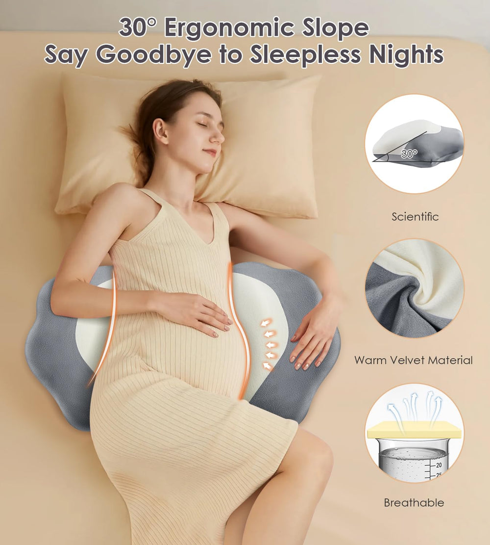 DONAMA 30-degree slope cradle supports spine and provides a natural armrest for better sleep posture.