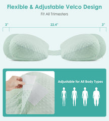 DONAMA pregnancy pillow adjustable length helps customize comfort for different body types