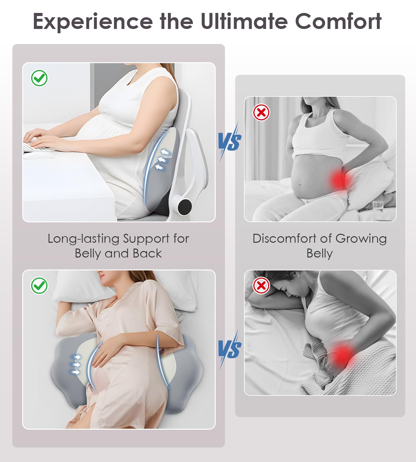 DONAMA adjustable travel-size pillow fits bed, sofa or car seat