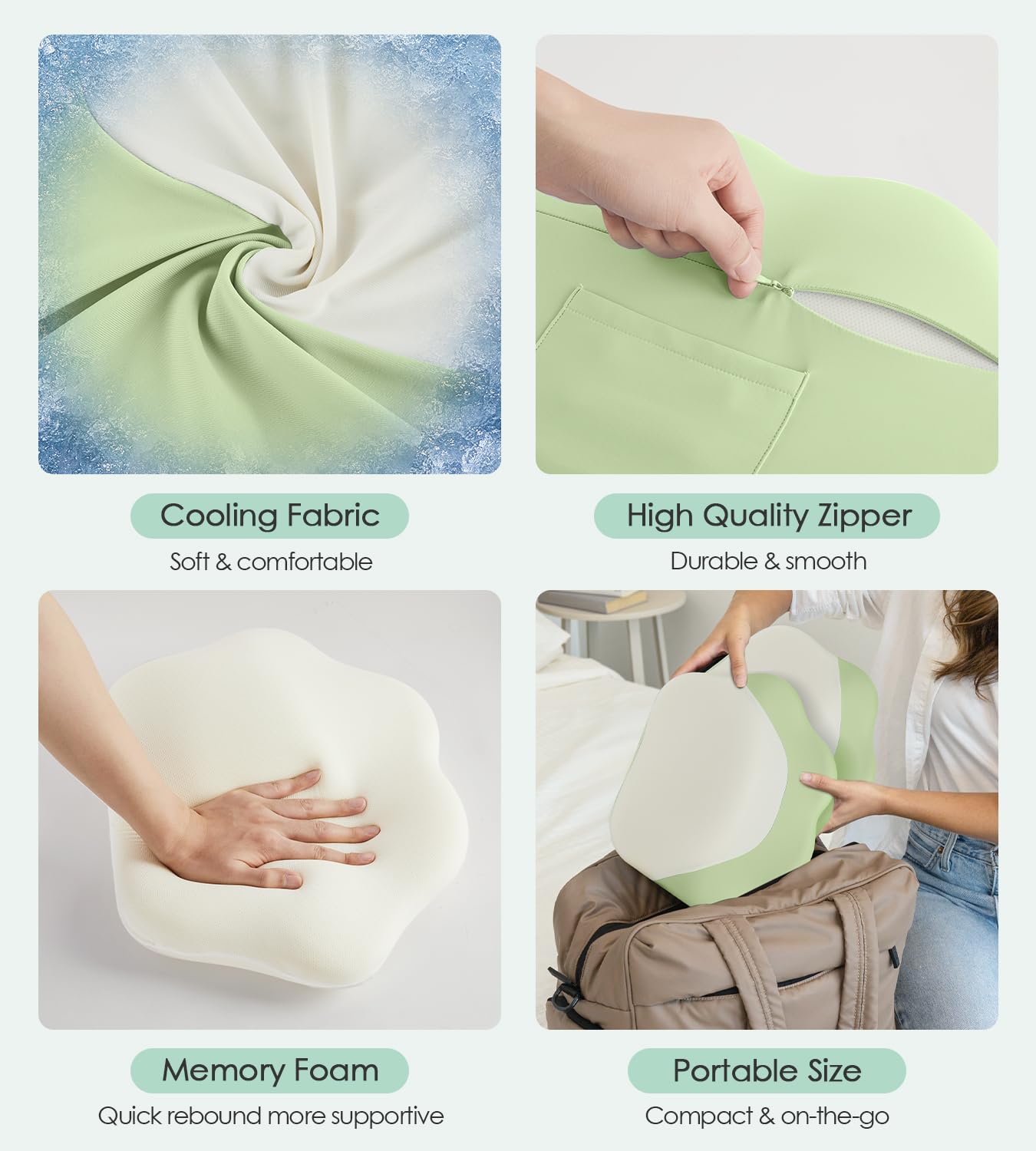 DONAMA pregnancy pillow back and belly support promotes natural alignment for side sleepers.