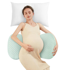 DONAMA pregnancy pillow curved slope supports growing bump for comfortable side sleeping