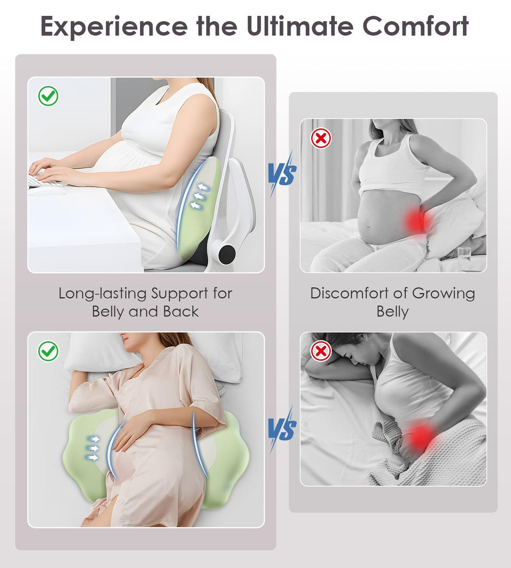 DONAMA pregnancy pillow extendable sides provide customizable trimester support.