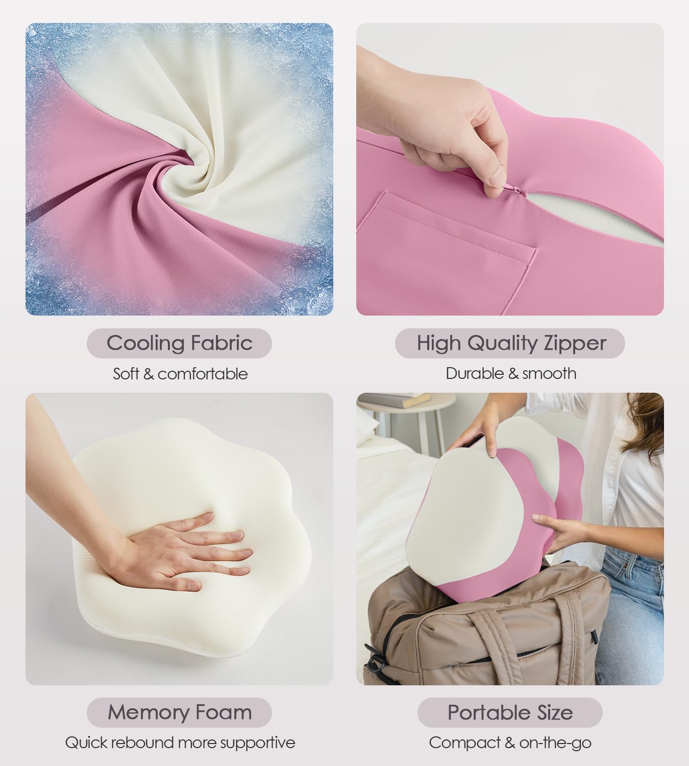 DONAMA hip and belly support minimizes tossing with side sleep comfort.