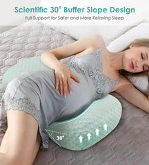DONAMA pregnancy pillow ice-silk cover delivers soft, skin-friendly cooling for restful nights