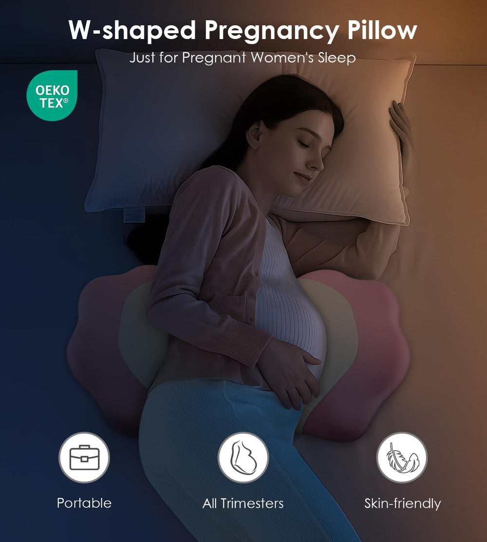DONAMA pregnancy pillow secure snap design prevents collapse for uninterrupted sleep.