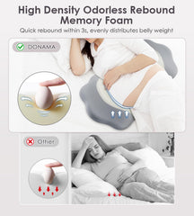 DONAMA pillow with secure snap-on design prevents midnight collapse