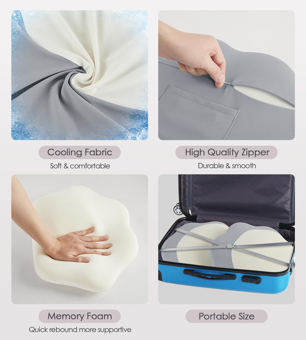 DONAMA memory foam pillow is in use for side sleeping with support.